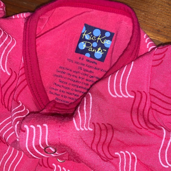 Pink Waves Bamboo Romper size 0-3 months - Picture 2 of 4